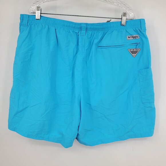 Columbia PFG Backcast Men's Blue Swim Trunk Bathing Suit Bottom Shorts XXL x 6" - Picture 2 of 8